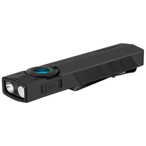 Standard Olight ArkPro in black, showing its selector dial and light controls.