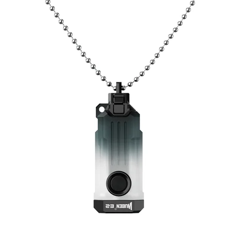 Wuben E2 Pulse in Gradient Black with its quick-release buckle and chain.